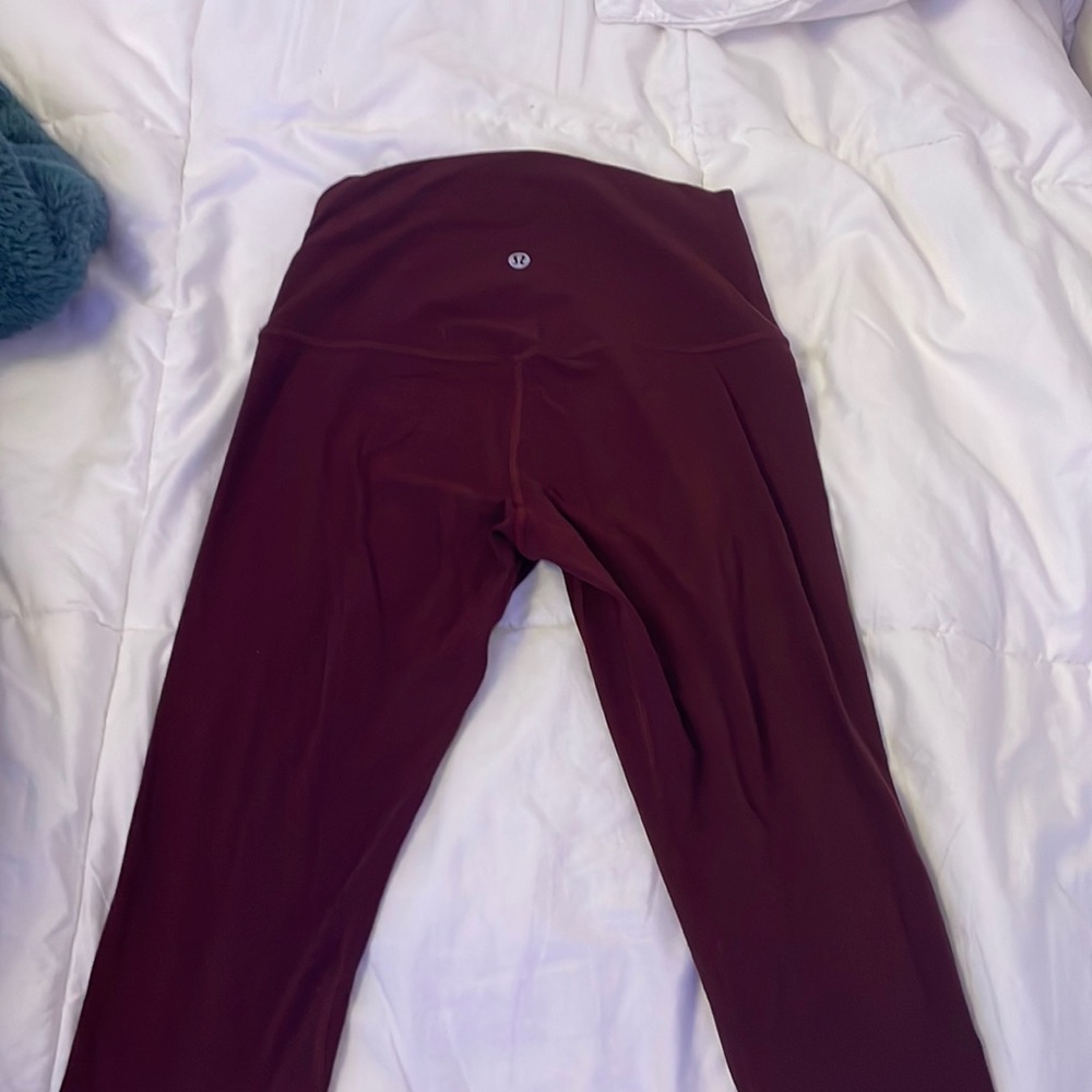 red lululemon leggings
